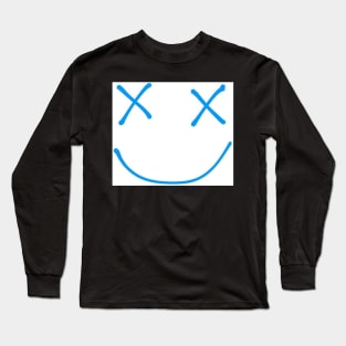 Blue smiley design Long Sleeve T-Shirt